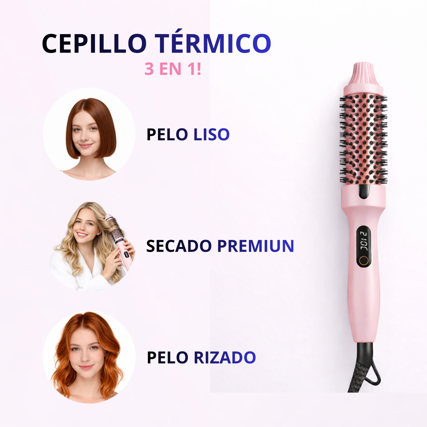 CEPILLO TERMICO IONICO 3 EN 1 CON PANTALLA LED